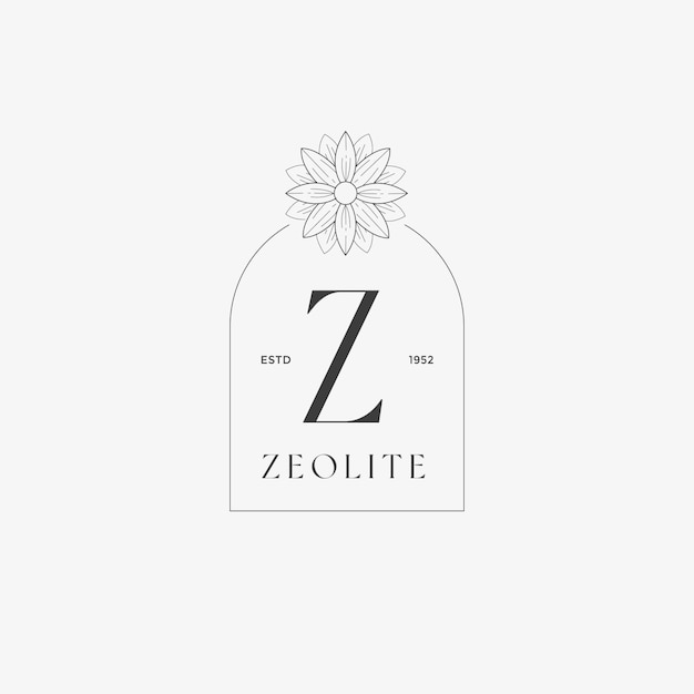 Logotipo de letra Z con concepto floral creativo para empresa negocio belleza bienes raíces Vector Premium