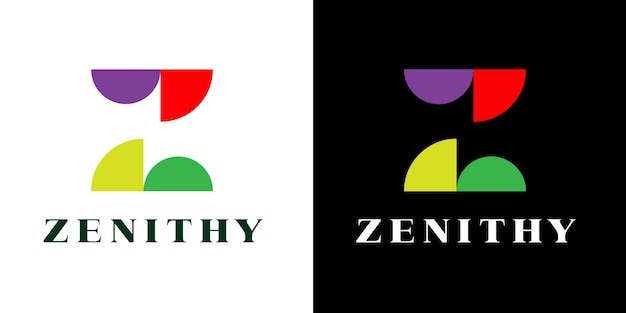 Logotipo de letra Z geométrica abstracta