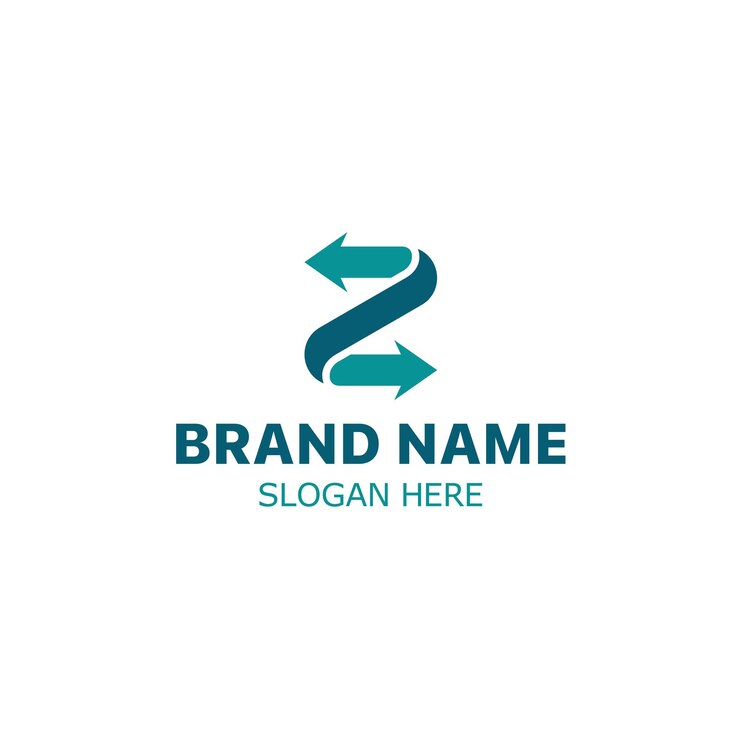 Logotipo de la letra Z Logotipo inicial de la letra Z con icono de flecha en un logotipo de tecnología de estilo moderno