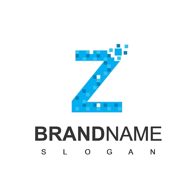 Logotipo de letra Z Pixel