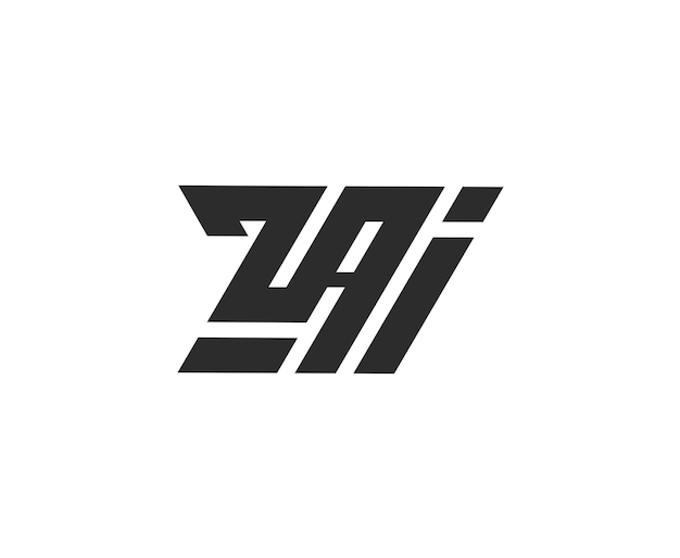 El logotipo de la letra ZAI o el logotipo del alfabeto Z I