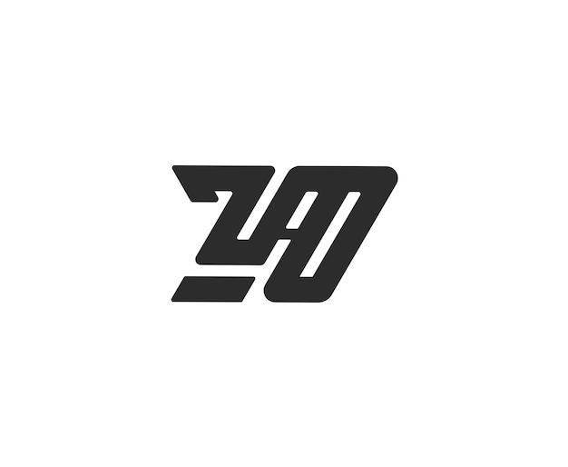 El logotipo de la letra ZAO o el logotipo del alfabeto de las letras ZO