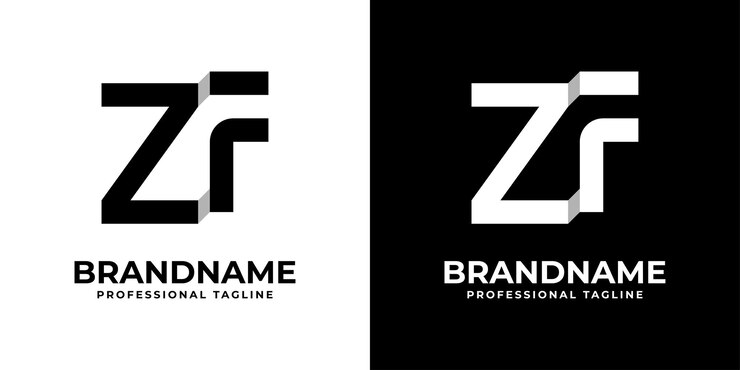Vector logotipo de la letra zf o fz adecuado para cualquier empresa con iniciales zf o fz