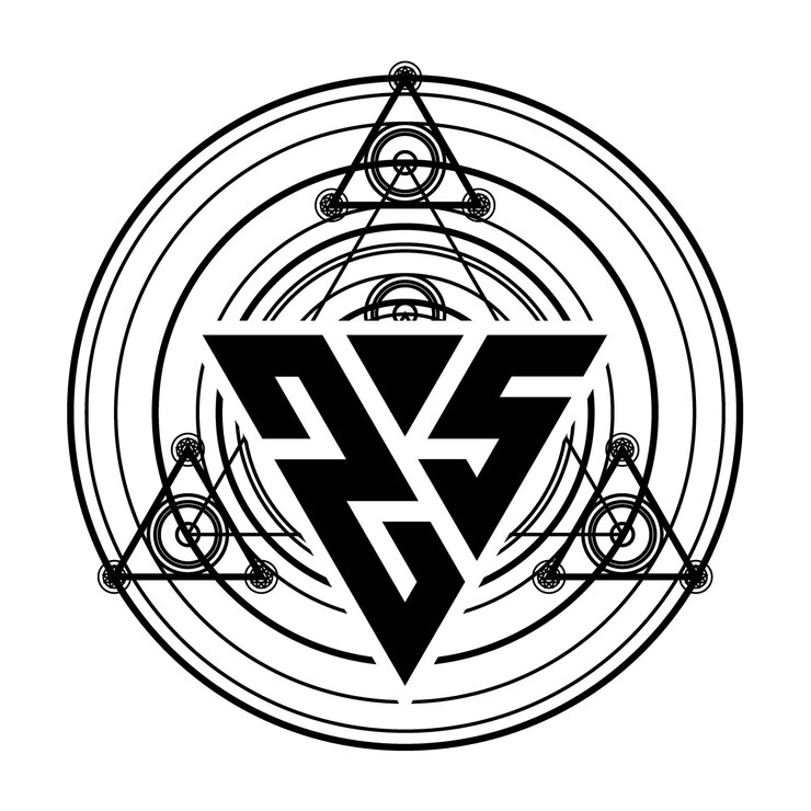 Vector logotipo de letra zs monogram con plantilla de diseño de forma triangular con adornos geométricos sagrados