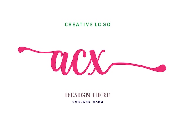 Vector el logotipo de letras acx es simple, fácil de entender y autoritario