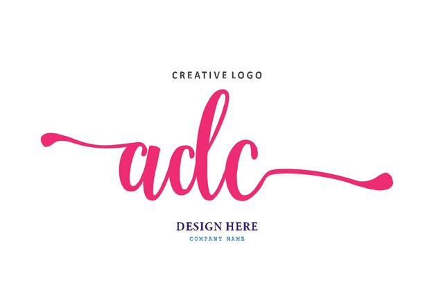 El logotipo de letras adc es simple, fácil de entender y autoritario