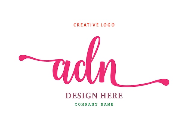 El logotipo de letras ADN es simple, fácil de entender y autoritario