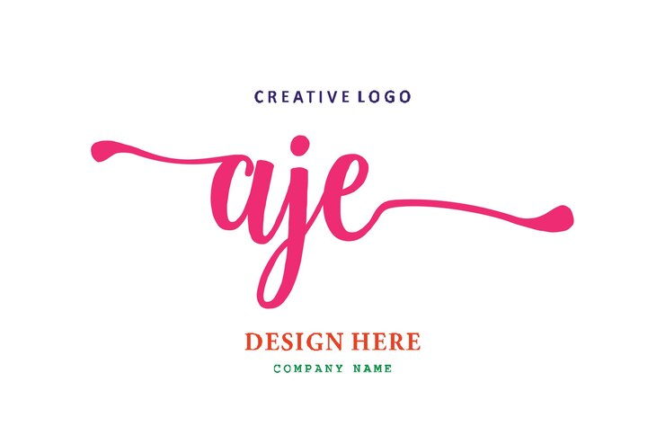 Vector el logotipo de letras aje es simple, fácil de entender y autoritario