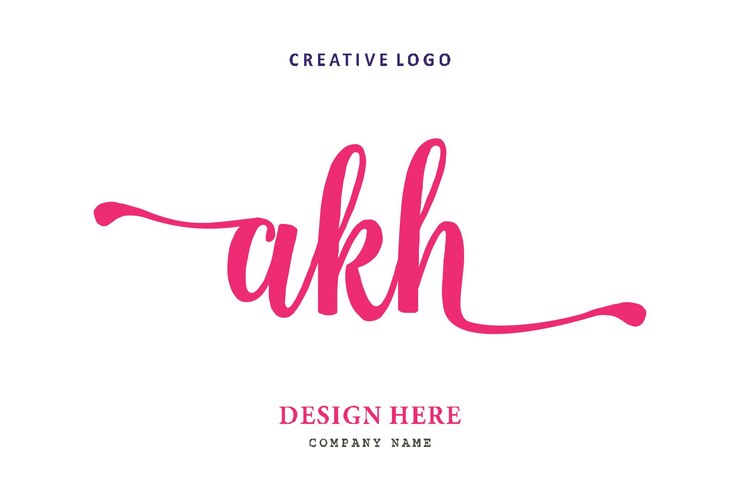 Vector el logotipo de letras akh es simple, fácil de entender y autorizado