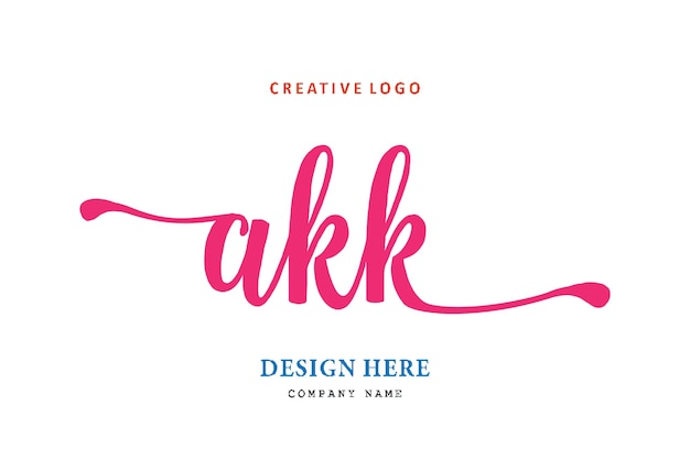 Vector el logotipo de letras akk es simple, fácil de entender y autoritario.