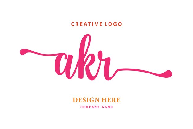 Vector el logotipo de letras akr es simple, fácil de entender y autoritario