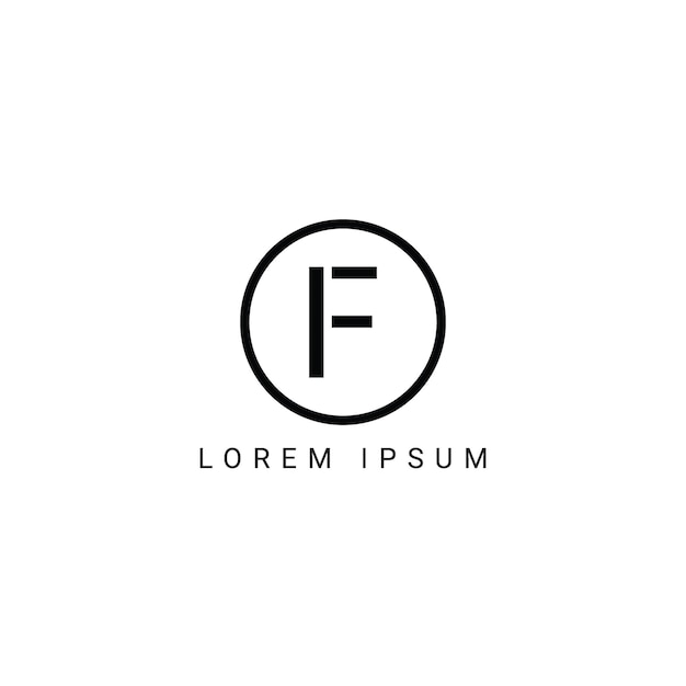 Logotipo de las letras del alfabeto IF FI I y F
