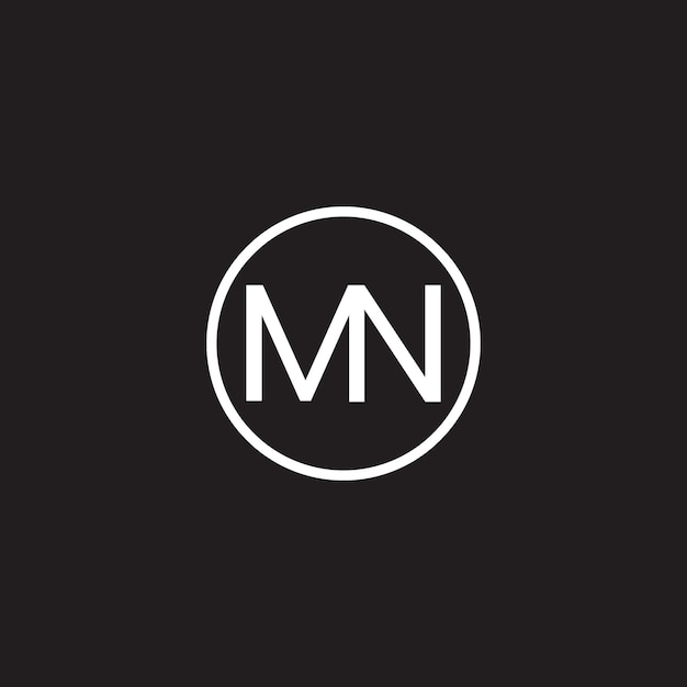 El logotipo de las letras del alfabeto MN NM M y N