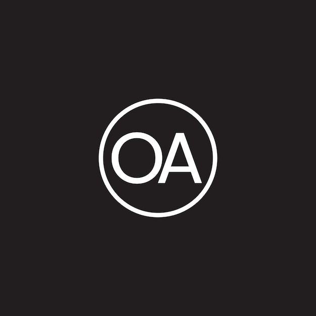 Logotipo de las letras del alfabeto OA AO O y A