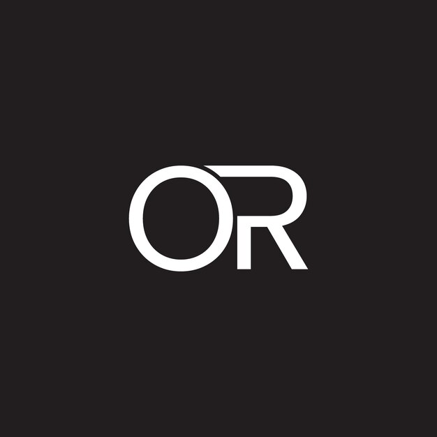 Logotipo de las letras del alfabeto OR RO O y R