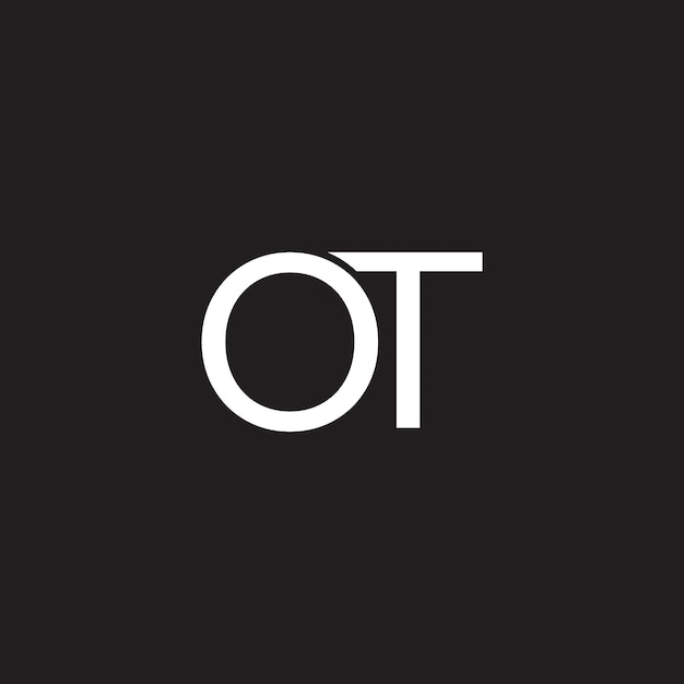 Logotipo de las letras del alfabeto OT TO O y T