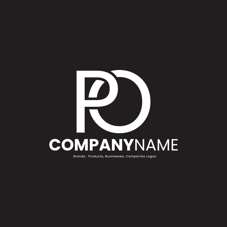 Vector logotipo de las letras del alfabeto po op p y o