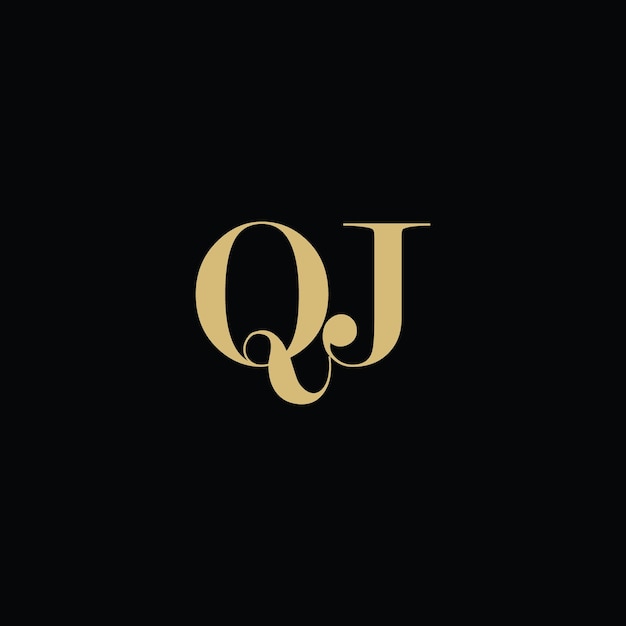 Vector logotipo de las letras del alfabeto qj jq q y j