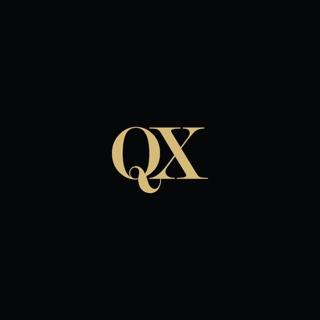 El logotipo de las letras del alfabeto QX XQ Q y X