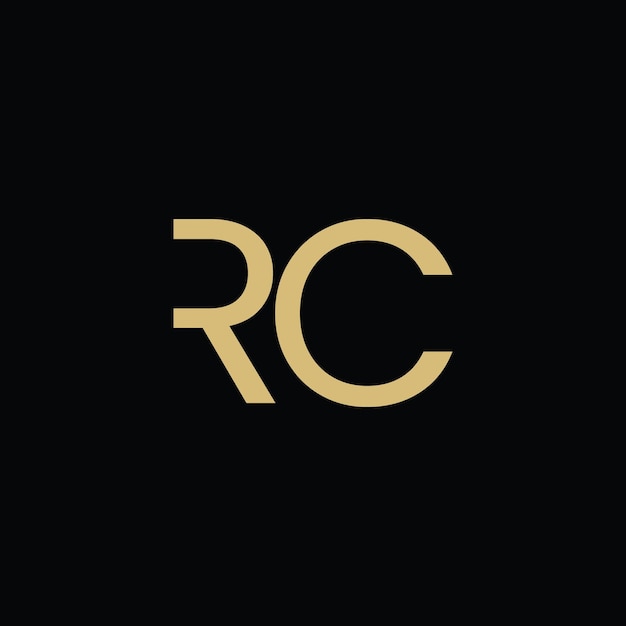 El logotipo de las letras del alfabeto RC R y el monograma C