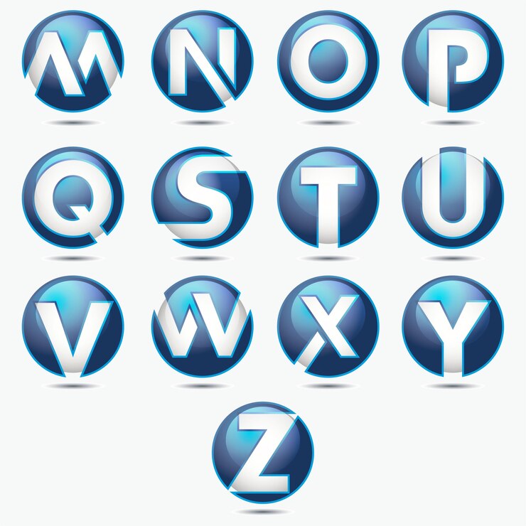 Vector logotipo de letras del alfabeto