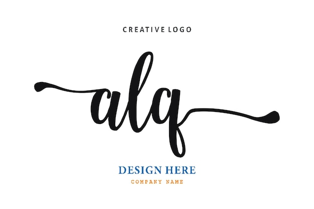 El logotipo de letras ALQ es simple, fácil de entender y autoritario