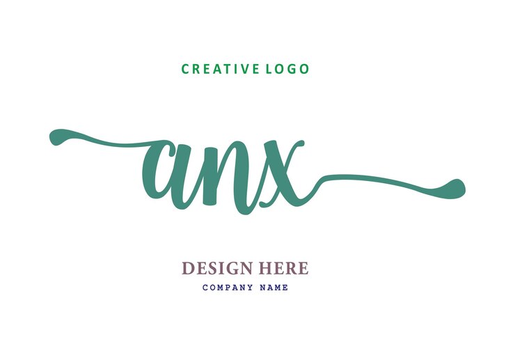 Vector el logotipo de letras anx es simple, fácil de entender y autoritario