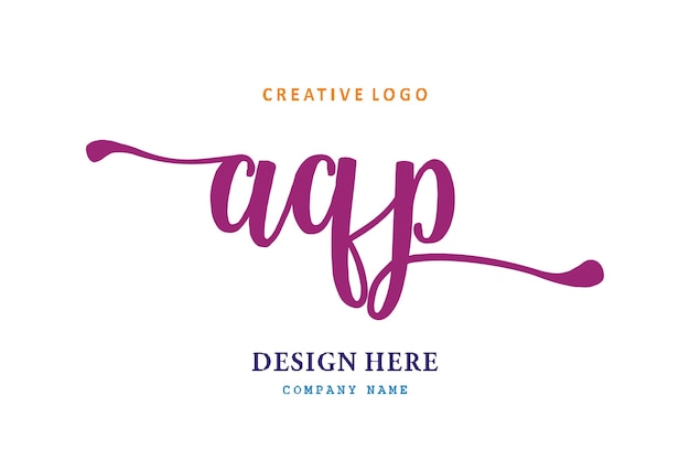 El logotipo de letras AQP es simple, fácil de entender y autoritario