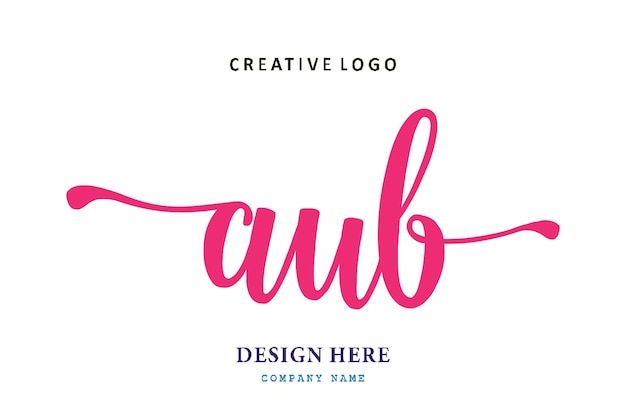 El logotipo de letras AUB es simple, fácil de entender y autoritario.