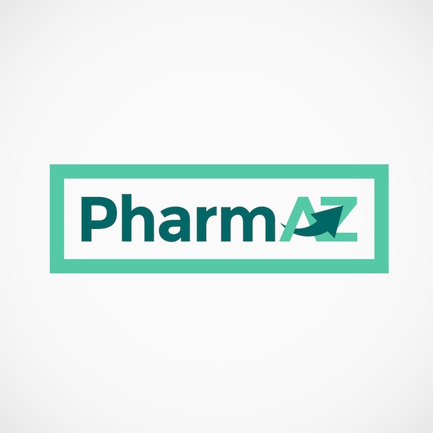 Vector logotipo de letras az farmacéutica