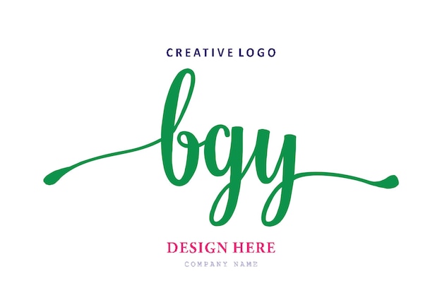 El logotipo de letras bgy es simple, fácil de entender y autoritario