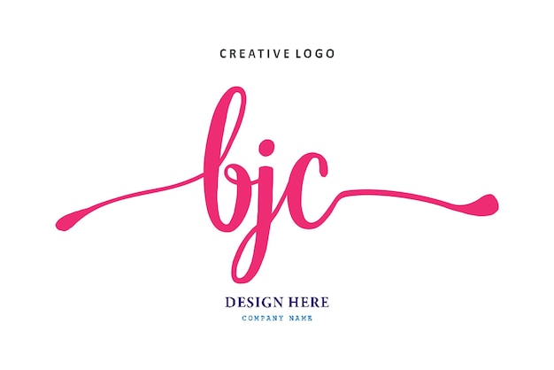 El logotipo de letras de bjc es simple, fácil de entender y autorizado