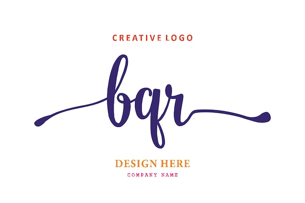 El logotipo de letras BQR es simple, fácil de entender y autoritario