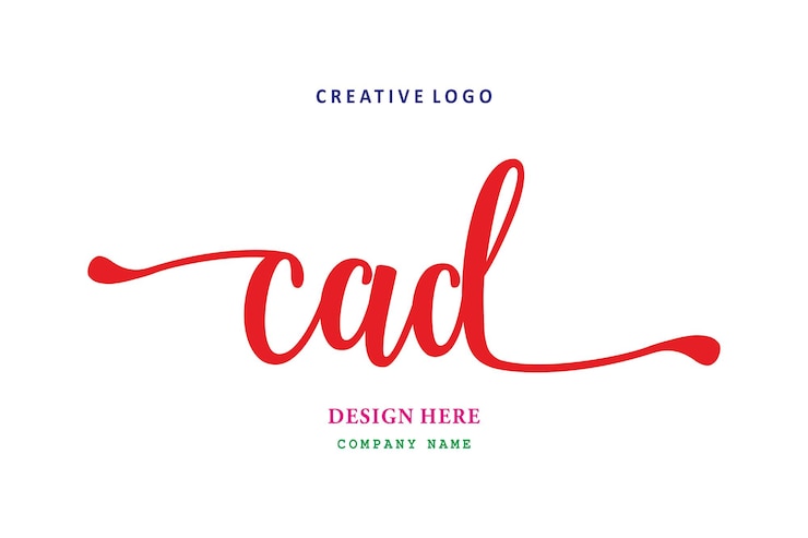 Vector el logotipo de letras cad es simple, fácil de entender y autorizado