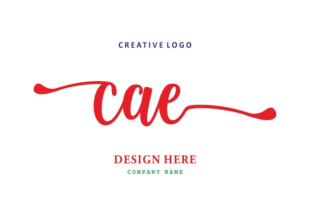 El logotipo de letras CAE es simple, fácil de entender y autorizado