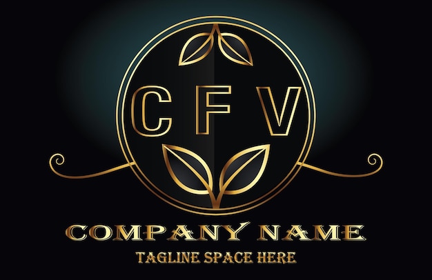 Vector logotipo de las letras cfv