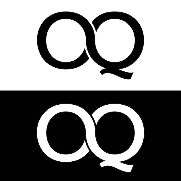 Logotipo de las letras creativas OQ