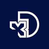 Vector el logotipo de letras dm3 es perfecto para una empresa o un logotipo individual con el nombre dimitri