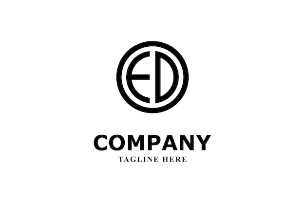 logotipo de las letras e y d dentro de un círculo