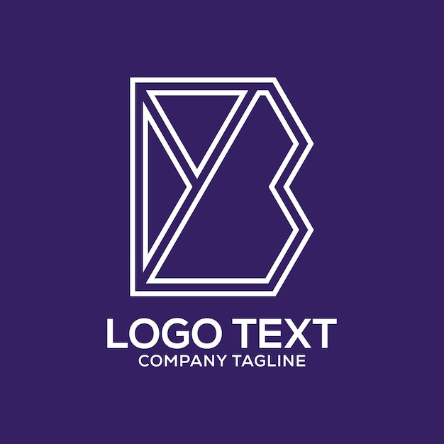Logotipo de las letras geométricas B para empresas