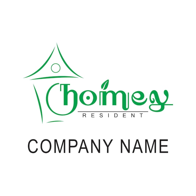 Logotipo de letras hogareño para una vivienda o residencia