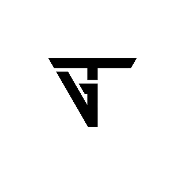 Logotipo de letras iniciales GT