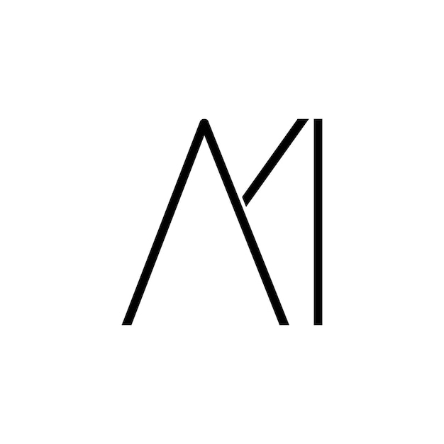 Logotipo de las letras iniciales MA o logotipo de las palabras iniciales AM