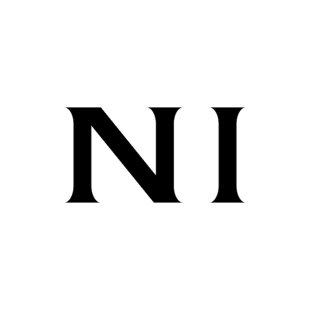 Logotipo de las letras iniciales NH o logotipo de las palabras iniciales HN