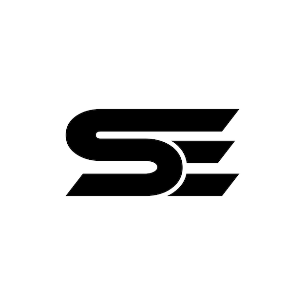 Logotipo con letras iniciales SE o logotipo con letras iniciales ES