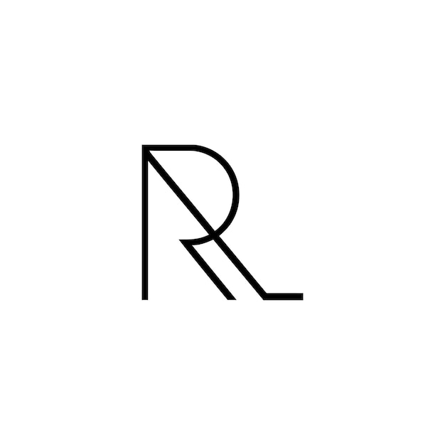 Logotipo de letras iniciales RL