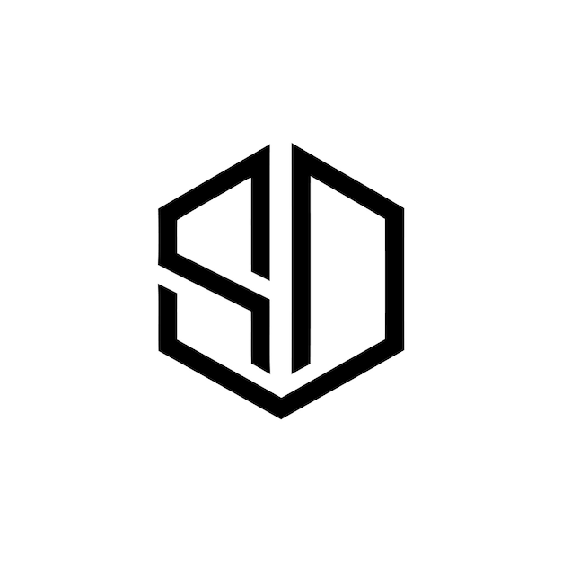 Logotipo de las letras iniciales SD o logotipo de las palabras iniciales DS