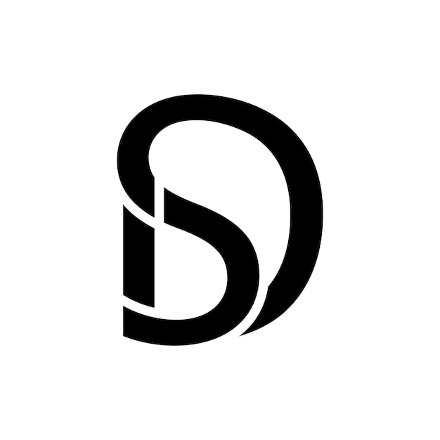 Logotipo de las letras iniciales SD o logotipo de las palabras iniciales DS