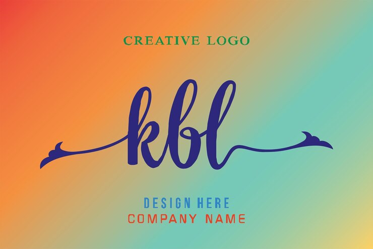 Vector el logotipo de letras kbl es simple, fácil de entender y autoritario