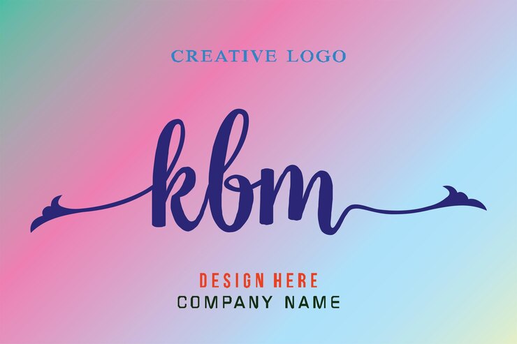 Vector el logotipo de letras de kbm es simple, fácil de entender y autorizado